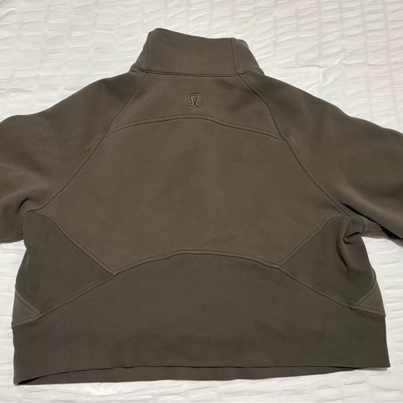 Lululemon Athletica Army Green Half-Zip Sweatshirt - Picture 5 of 7